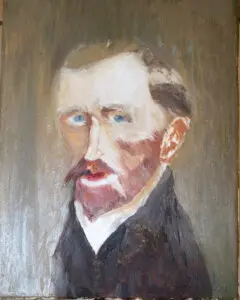 A painting of a man with beard and mustache.